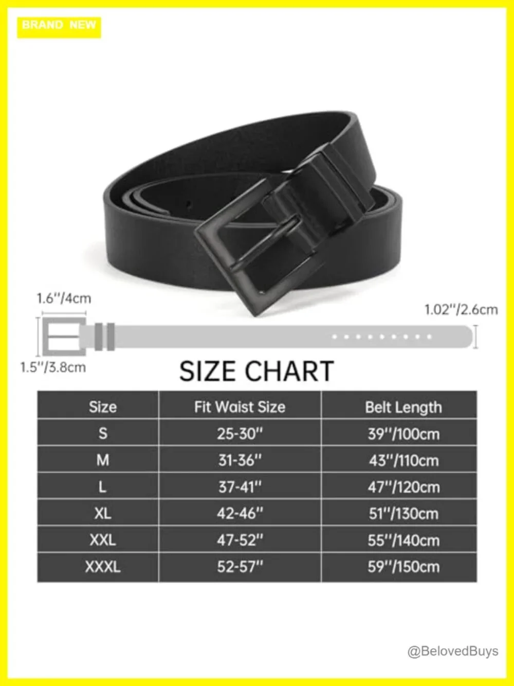 Faux Leather Women's Belt Square Buckle Waist Belt for Jeans Pants Dresses